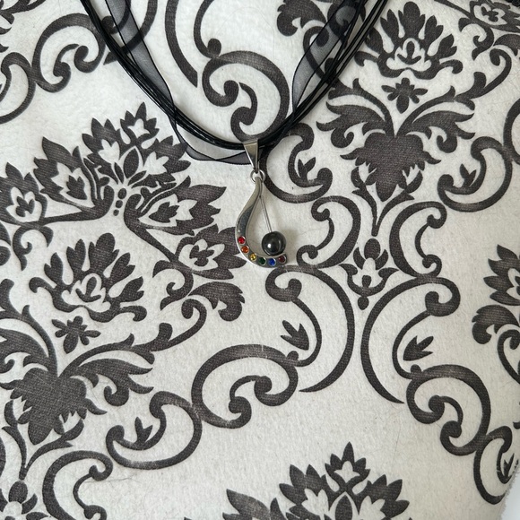 Hematite Ball Rainbow Gem Necklace - Picture 3 of 4